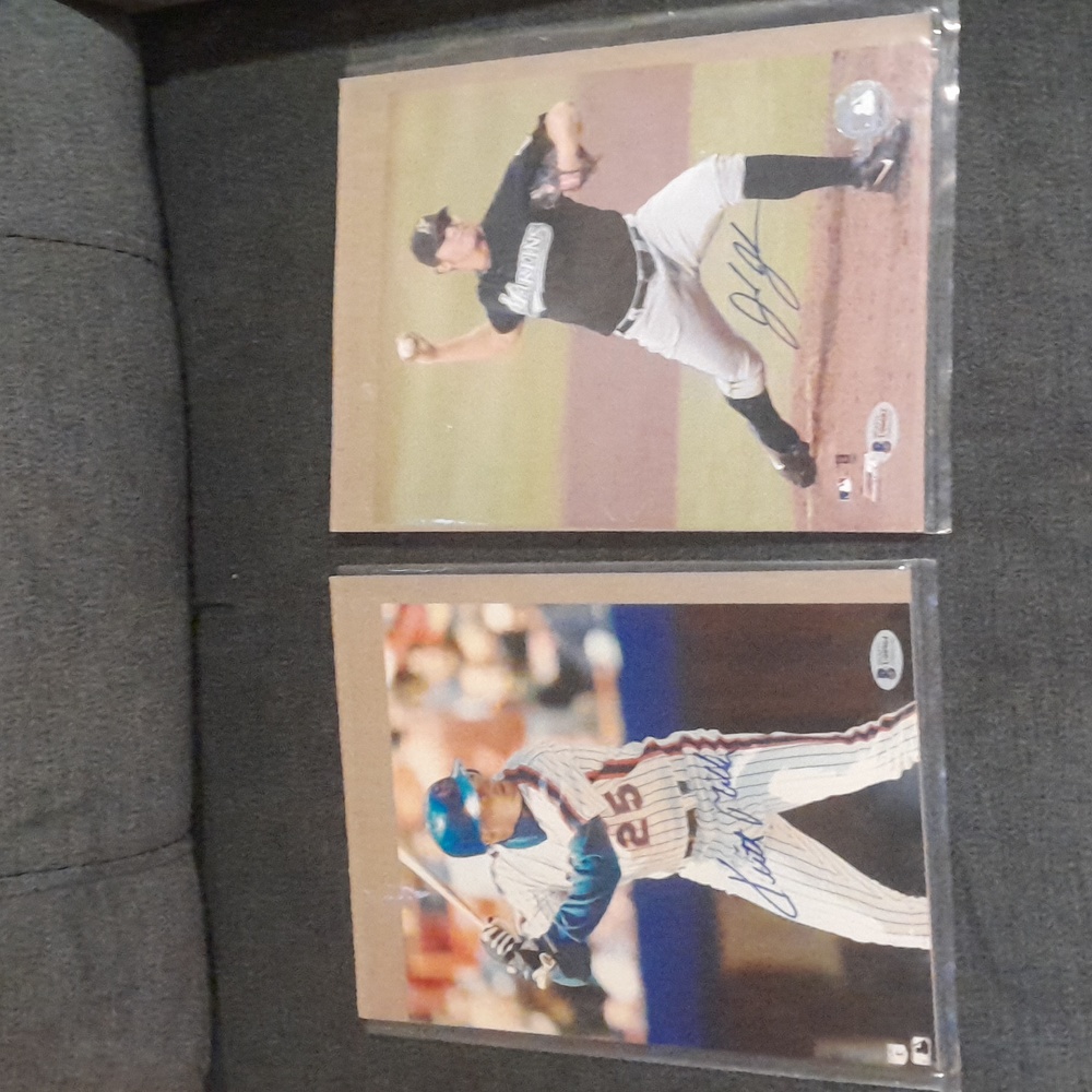 Autographed pictures of Keith Miller and Josh Jacob's